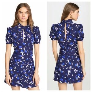 Self-Portrait Blue Floral Mini Dress